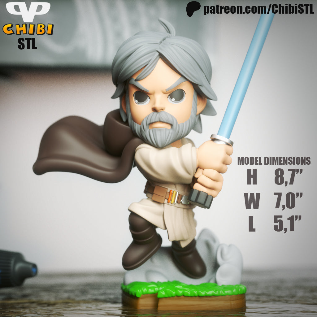 Old Luke Skywalker - Unassembled and Unpainted Garage Kit - Model Designed by Chibi STL
