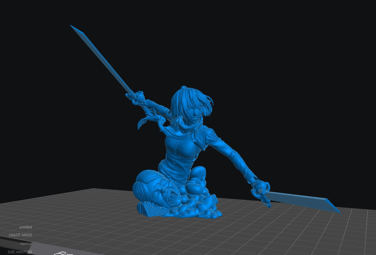 Mikasa - Unassembled and Unpainted Garage Kit - Model Designed by Sekai3D